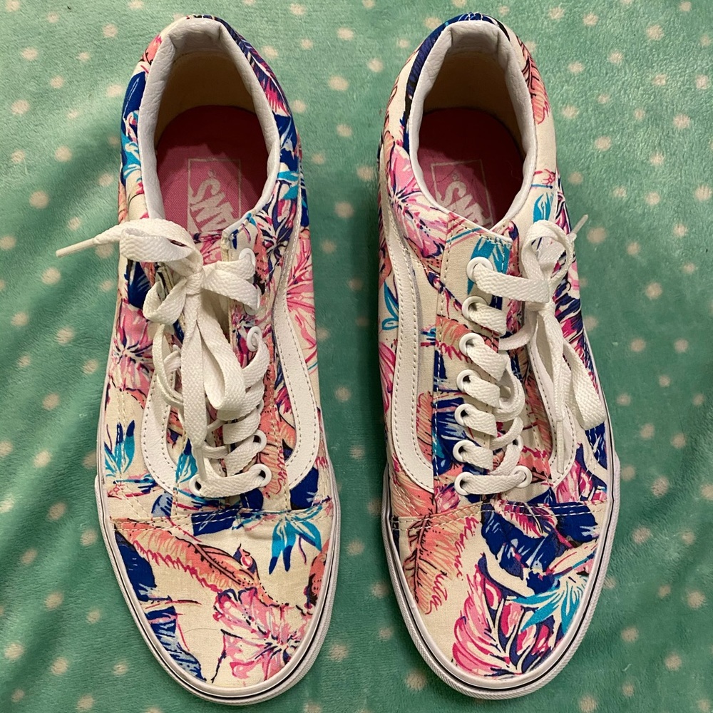 COPY - Floral Vans size 10 Old Skool